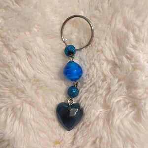 Blue Heart Bead Keychain - Women Accessories Keychain
